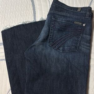 7 For All Mankind Blue Boot Cut Jeans Classic Style